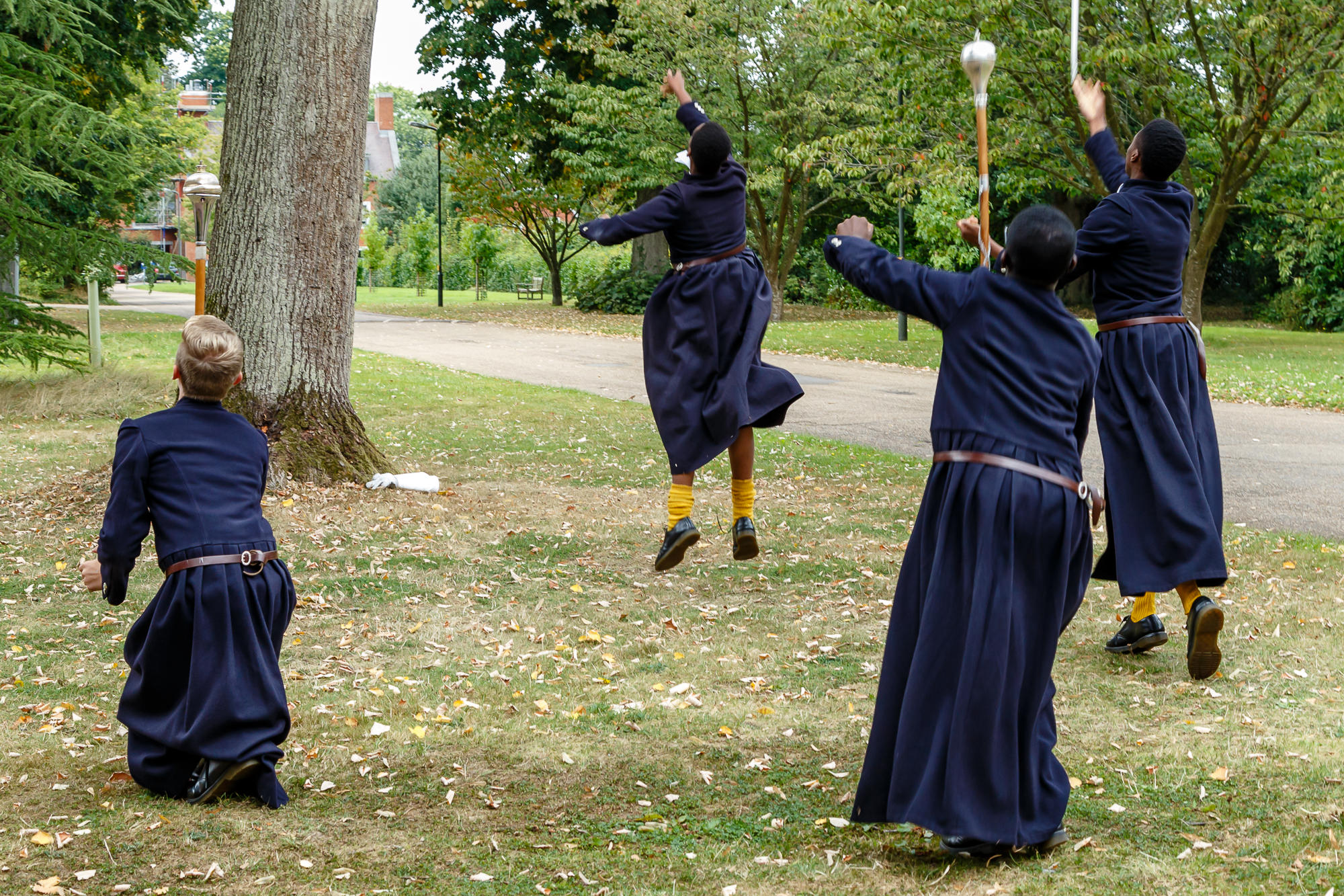 Mace-throwing practice