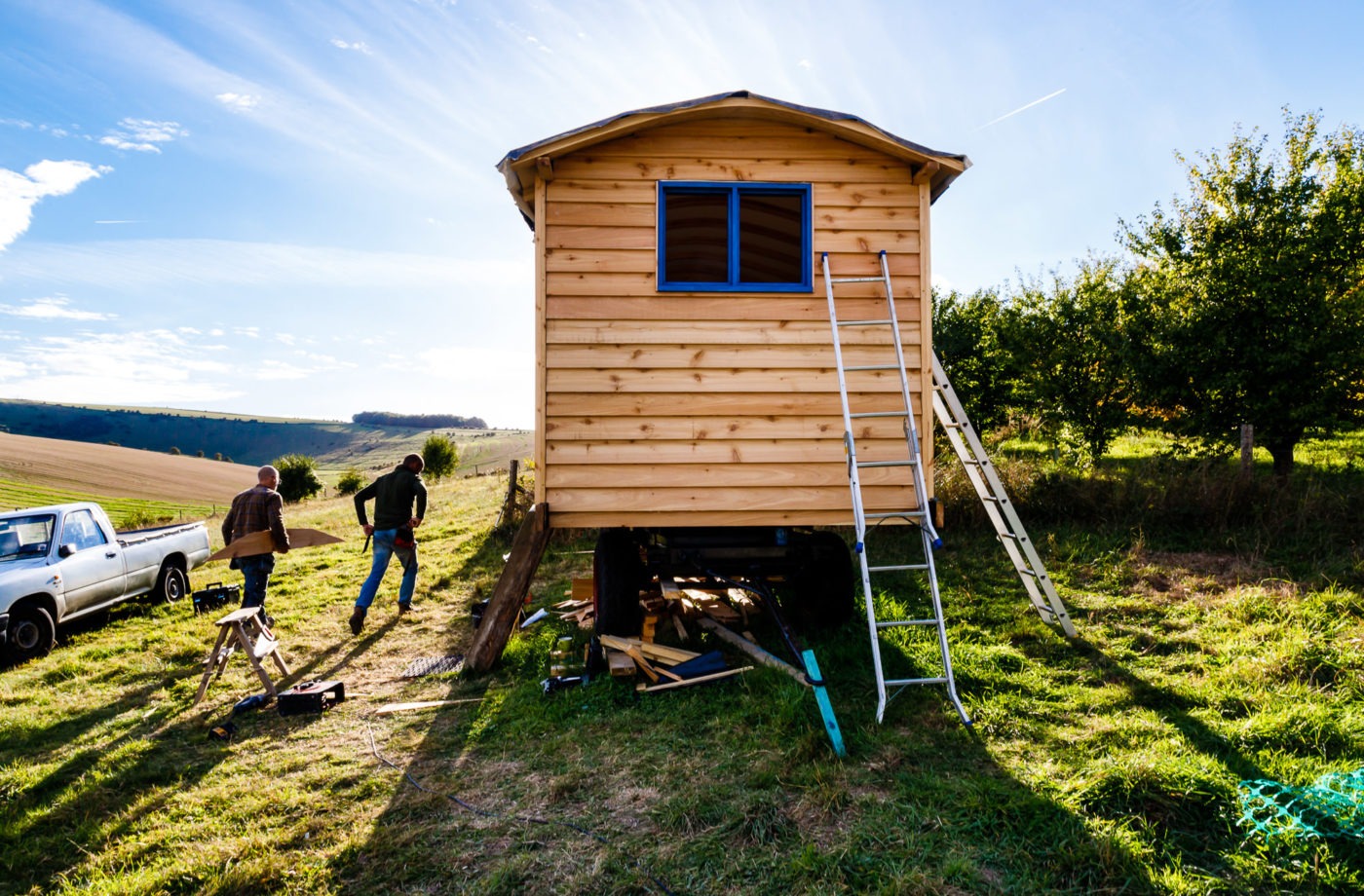 Idyllic hut in a rural idyll