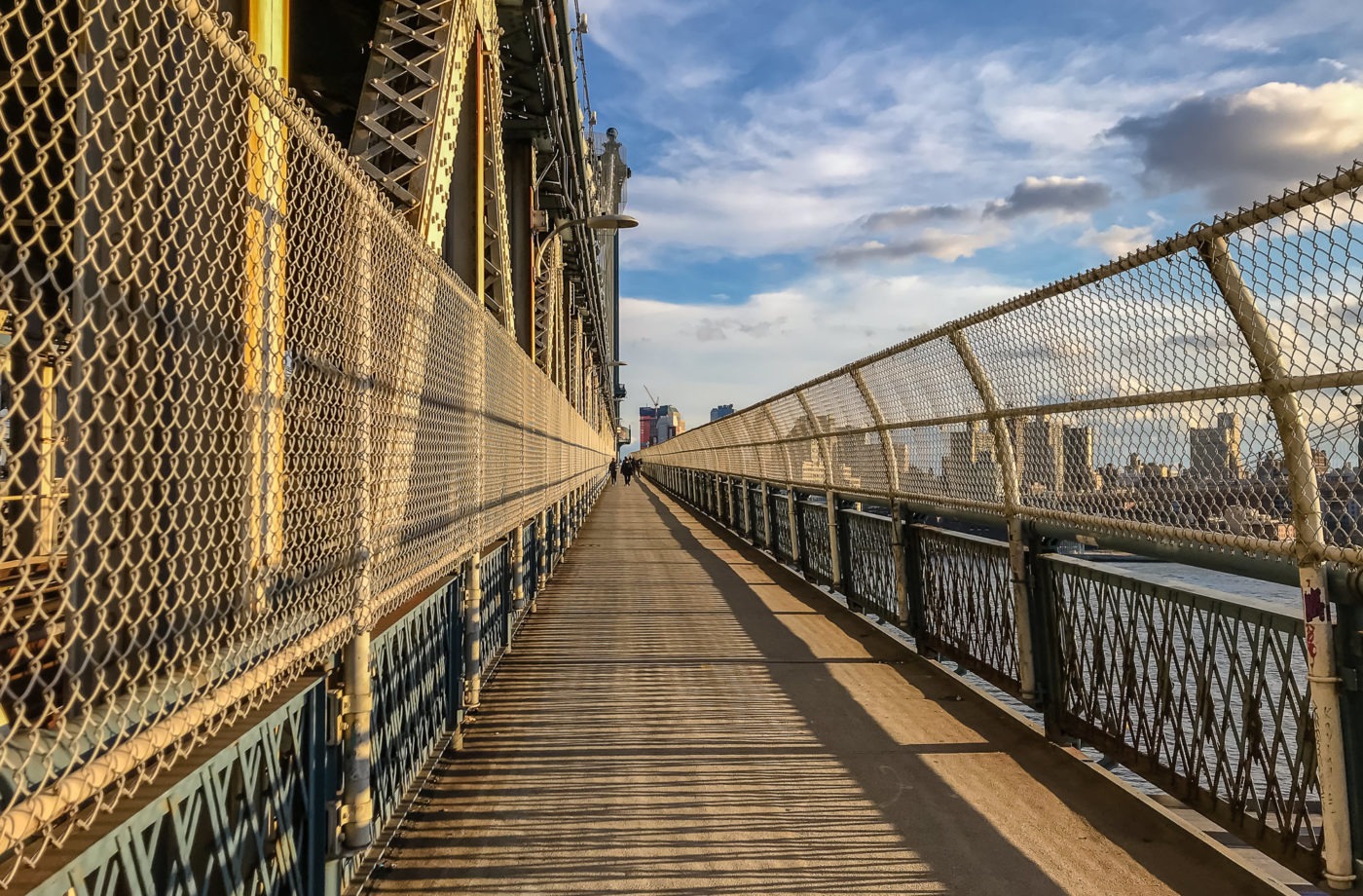 Manhattan Bridge at sunset