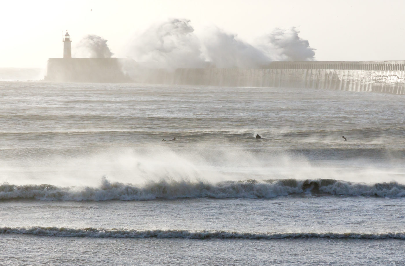 Storm Ciara battering Newhaven Breakwater