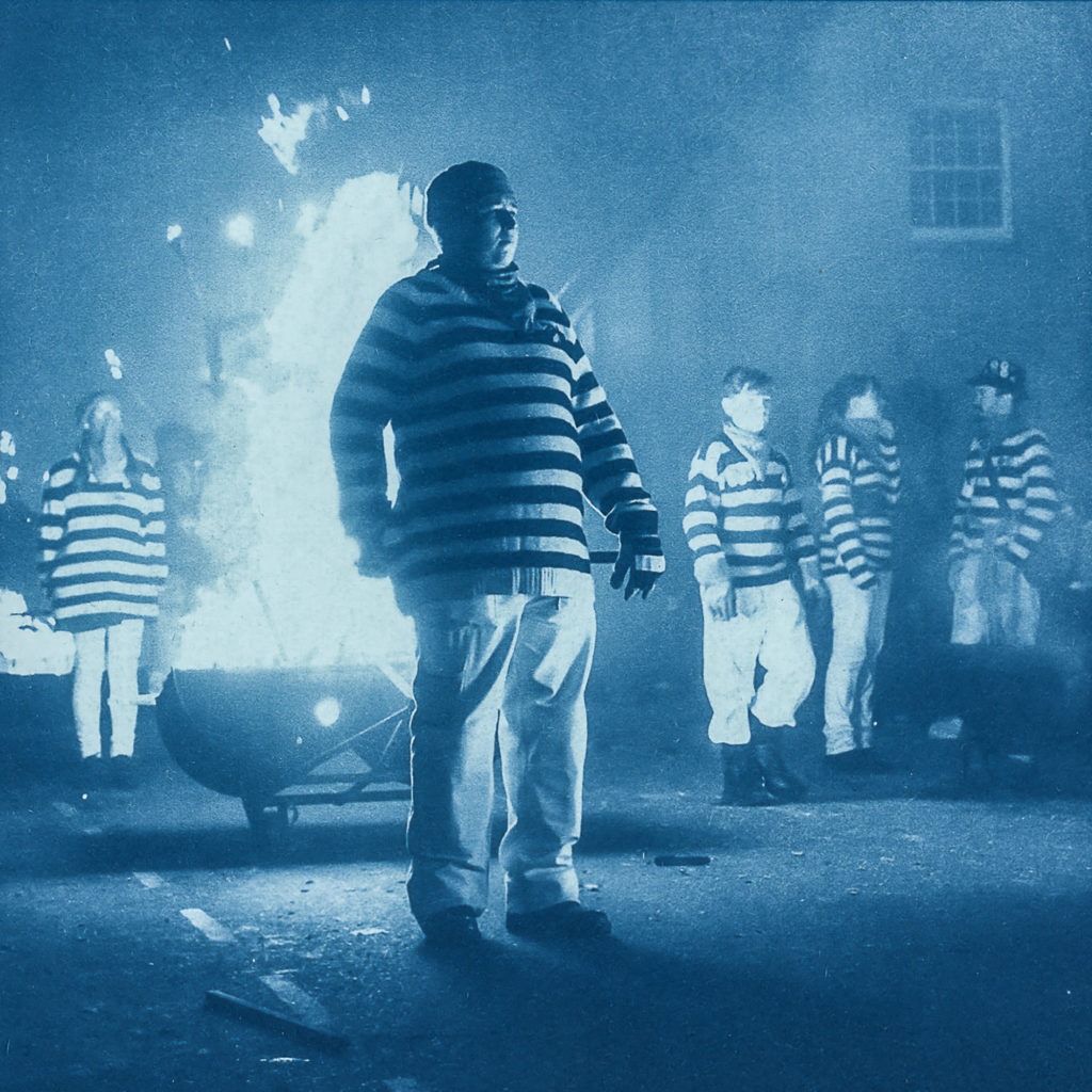 hand-printed cyanotype Lewes Bonfire celebrations