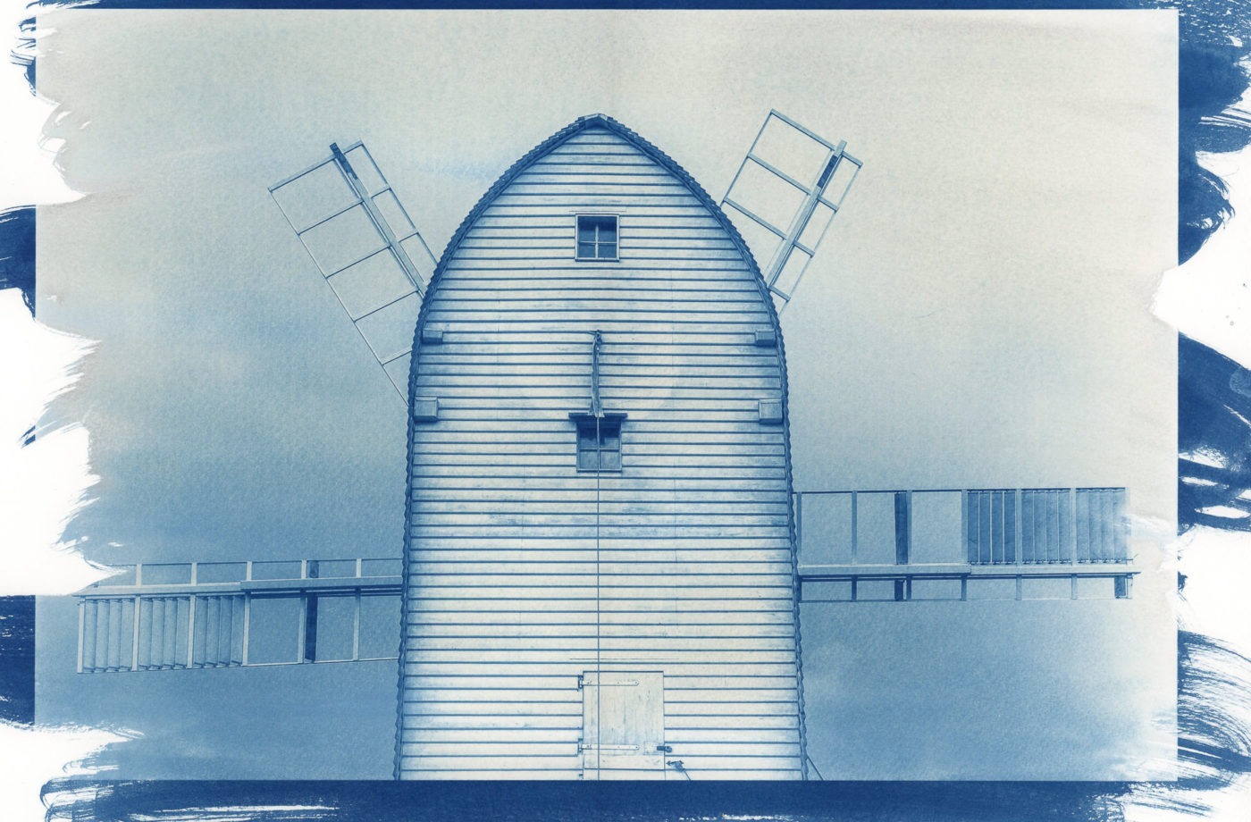 What happens when Ashcombe Windmill is cyanotype-d?